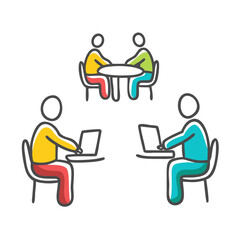 coworking icon, coworking vector illustration-simple illustration of coworking, perfect for coworking logos and icons