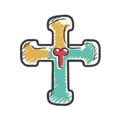 cross icon, cross vector illustration-simple illustration of cross, perfect for cross logos and icons
