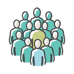 crowd icon, crowd vector illustration-simple illustration of crowd, perfect for crowd logos and icons