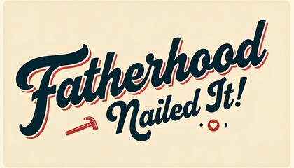 Fatherhood Nailed It: A heartwarming emblem celebrating the essence of fatherhood.