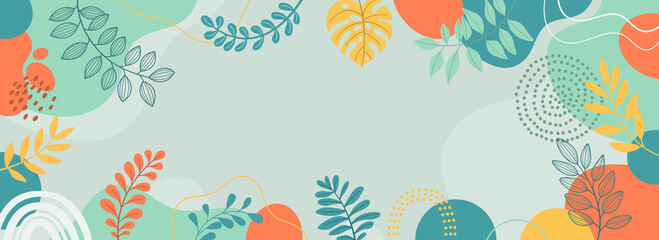 Background with beautiful. Hand drawn colourful art background design.