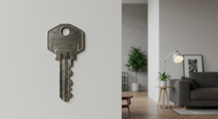 A Modern House Key Symbolizing Security and New Beginnings in Urban Living