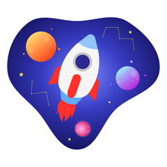 우주 행성과 우주선 space planets and spacecraft