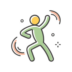 dance glyph icon, dance glyph vector illustration-simple illustration of dance glyph, perfect for dance glyph logos and icons