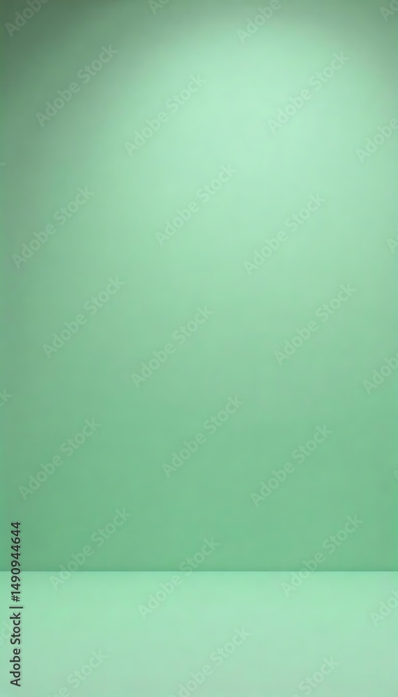 Poster generative ai background in pastel green with gradient lighting effect