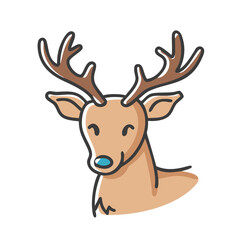 deer icon, deer vector illustration-simple illustration of deer, perfect for deer logos and icons