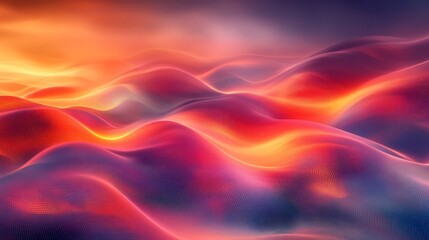 Obraz premium Vibrant, abstract landscape of flowing, luminous waves.