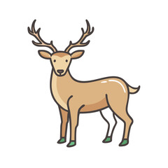 deer icon, deer vector illustration-simple illustration of deer, perfect for deer logos and icons