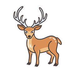 deer icon, deer vector illustration-simple illustration of deer, perfect for deer logos and icons