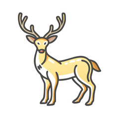 deer icon, deer vector illustration-simple illustration of deer, perfect for deer logos and icons