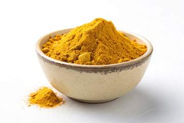 Turmeric Powder on white background
