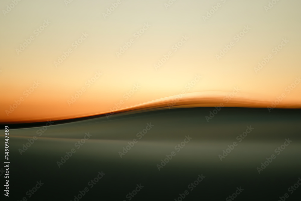 Aufkleber abstract view of a water wave, captured with motion blur, shows a blend of light and dark colors, cr
