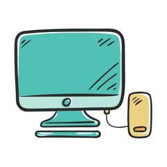 desktop pc icon, desktop pc vector illustration-simple illustration of desktop pc, perfect for desktop pc logos and icons
