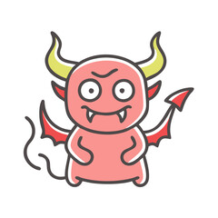 devil icon, devil vector illustration-simple illustration of devil, perfect for devil logos and icons