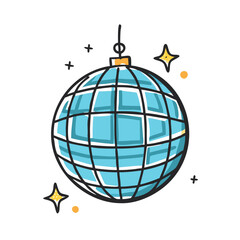 disco ball icon, disco ball vector illustration-simple illustration of disco ball, perfect for disco ball logos and icons