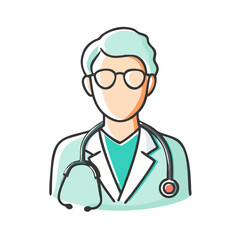 Fototapeta premium doctor icon, doctor vector illustration-simple illustration of doctor, perfect for doctor logos and icons