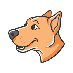 dog head icon, dog head vector illustration-simple illustration of dog head, perfect for dog head logos and icons