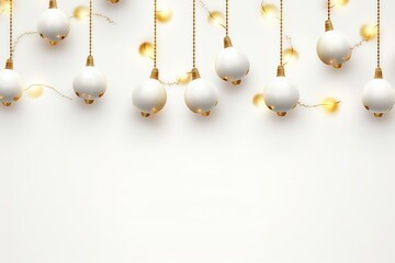 Isolated white background with modern conceptual Beauty Christmas and New Year Background
