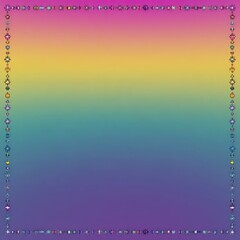 Obraz premium Rainbow gradient background with border pattern