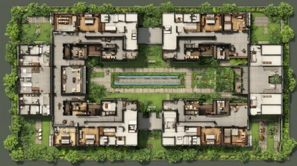 Residential building floor plan