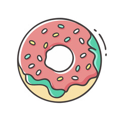 donut icon, donut vector illustration-simple illustration of donut, perfect for donut logos and icons