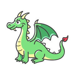 dragon icon, dragon vector illustration-simple illustration of dragon, perfect for dragon logos and icons