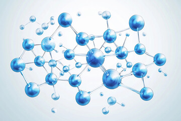 Molecular structure of hyaluronic acid depicted in illustration Generative AI
