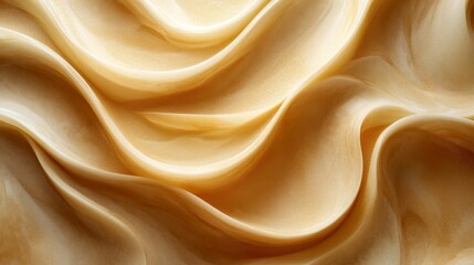 Fototapeta premium Detailed close-up of flowing, creamy substance.
