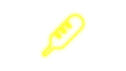Neon Thermometer Icon, Neon thermometer icon glow with transparent background