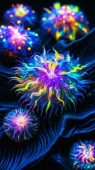 abstract colorful flowers background