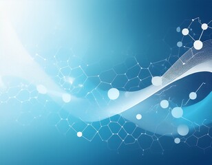 white and light blue medical abstract gradient background with molecules web banner medical background in white and light blue gradient with molecular design science technology and medical