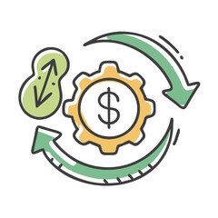 economizing icon, economizing vector illustration-simple illustration of economizing, perfect for economizing logos and icons