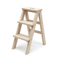 Small step ladder isolated on white