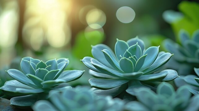 Succulent plants close up - Powered by Adobe