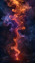 Fototapeta premium Abstract smoke swirls in vibrant colors