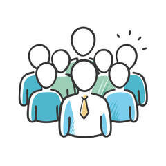 employees icon, employees vector illustration-simple illustration of employees, perfect for employees logos and icons
