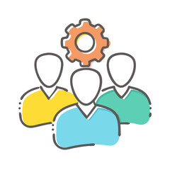 employees icon, employees vector illustration-simple illustration of employees, perfect for employees logos and icons