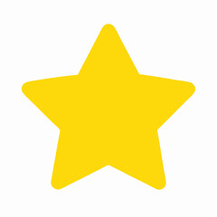 Yellow Five-Pointed Star Icon, Graphic Design Element