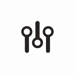 Simple Minimalist Three-Button Control Panel Icon