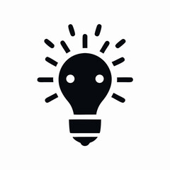Bright Idea: Lightbulb Icon with Shining Rays
