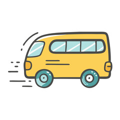 express van icon, express van vector illustration-simple illustration of express van, perfect for express van logos and icons