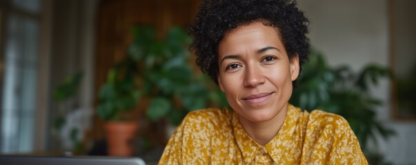 Online education concept with professor hosting virtual lecture from home office