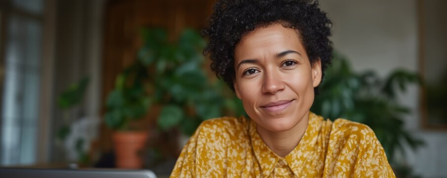 Online education concept with professor hosting virtual lecture from home office