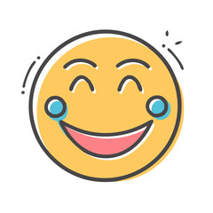 face smile icon, face smile vector illustration-simple illustration of face smile, perfect for face smile logos and icons
