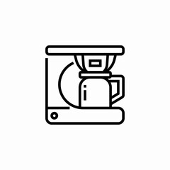 coffee drip machine icon sign vector