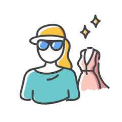 fashion icon, fashion vector illustration-simple illustration of fashion, perfect for fashion logos and icons