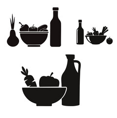 set of food icons