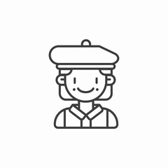french artist beret icon sign vector