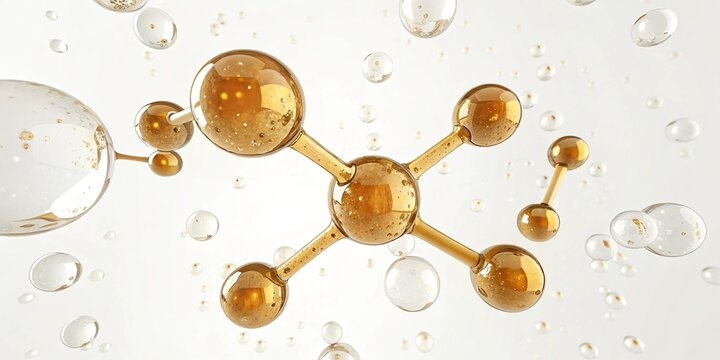 Elegant Molecular Aesthetics - 3D visualization of lactic acid molecule showcasing its structure in a floating design for scientific and educational use.