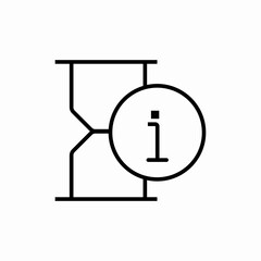 Hourglass information time sand icon vector sign